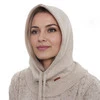 Kominiarka zimowa damska, beżowa,z wełną merino Elizabeth