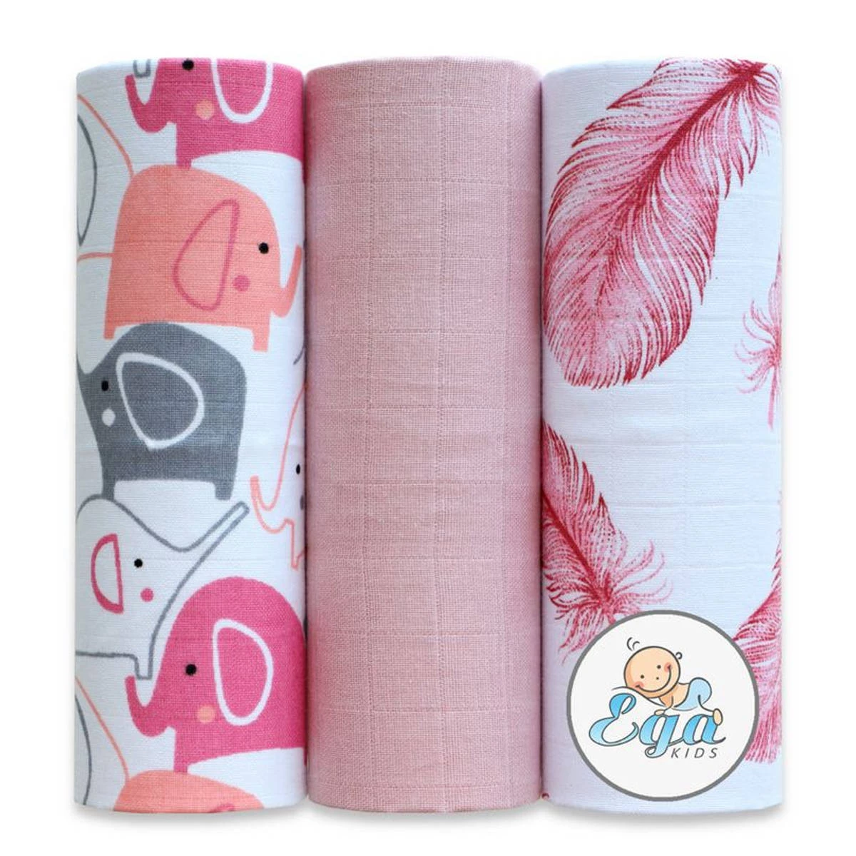 Egakids Trójpak Pieluszek Muślinowych Zestaw Nr2