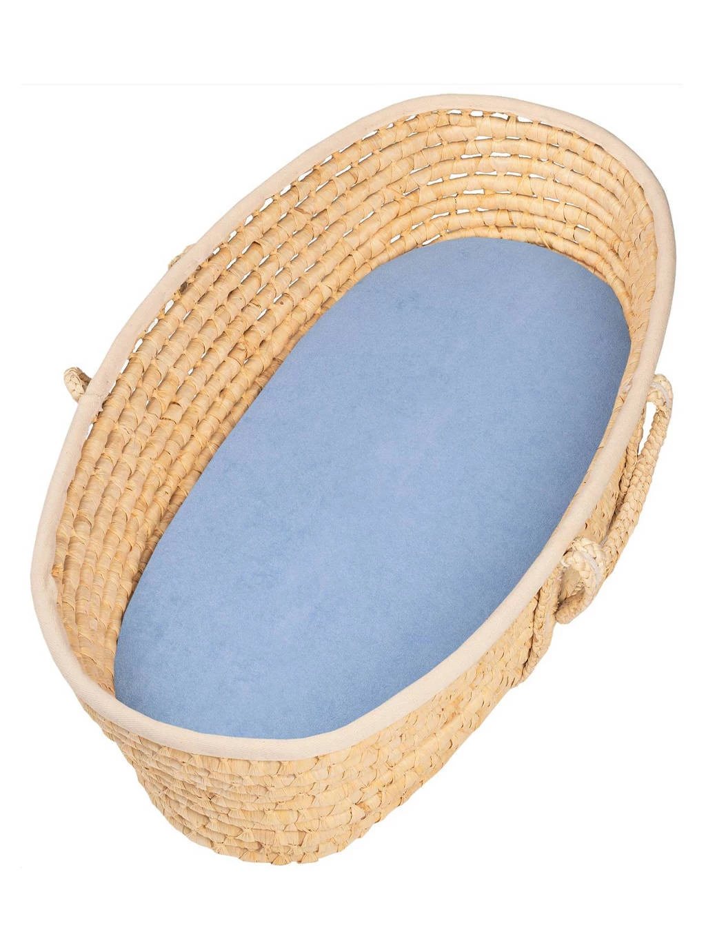 Prześcieradło frotte do kołyski - niebieski