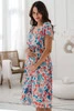 Sukienka ciążowa i do karmienia Lovely Dress Midi krótki rękaw paisley na jasnym