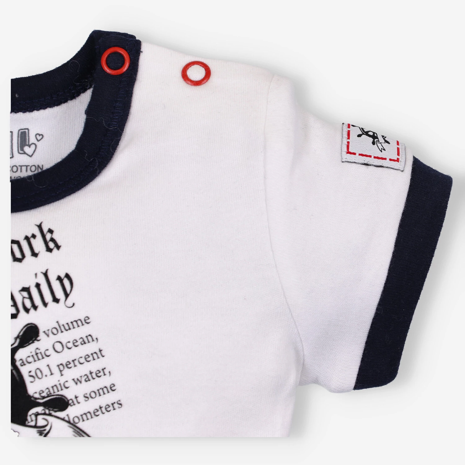 Bluzka z bawełny organicznej z krótkim rękawem