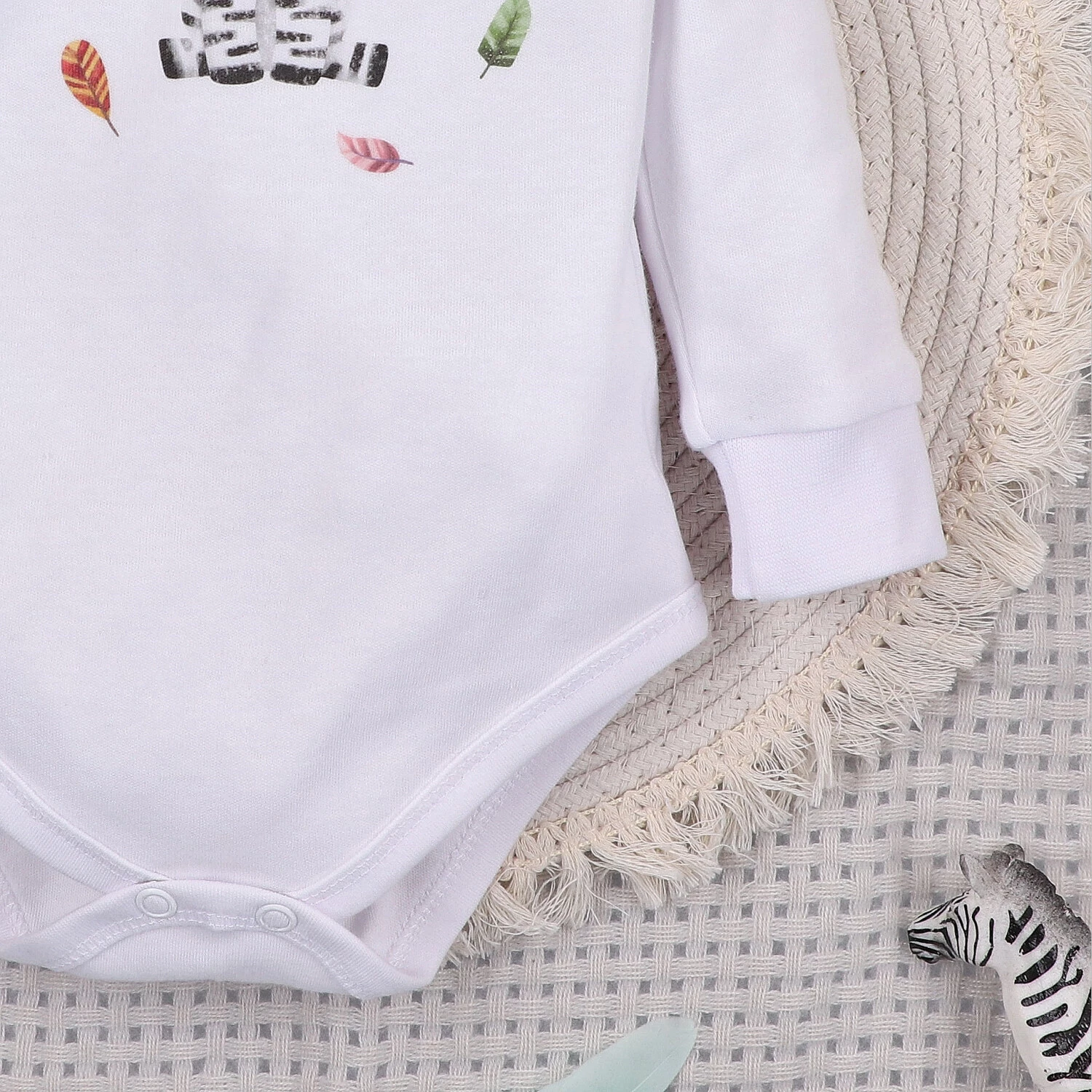 Body niemowlęce HAPPY ANIMALS z bawełny organicznej