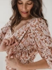 Sukienka ciążowa i do karmienia Lovely Dress rękaw 3/4 wzorki na ecru