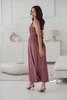 Sukienka ciążowa i do karmienia Loop MAXI krótki rękaw rose brown