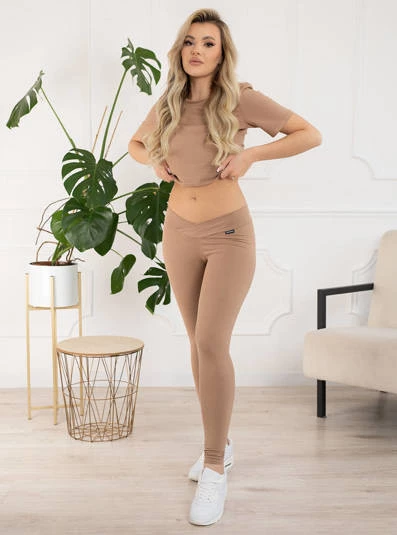 Legginsy Ciążowe Gaja - Cappuccino