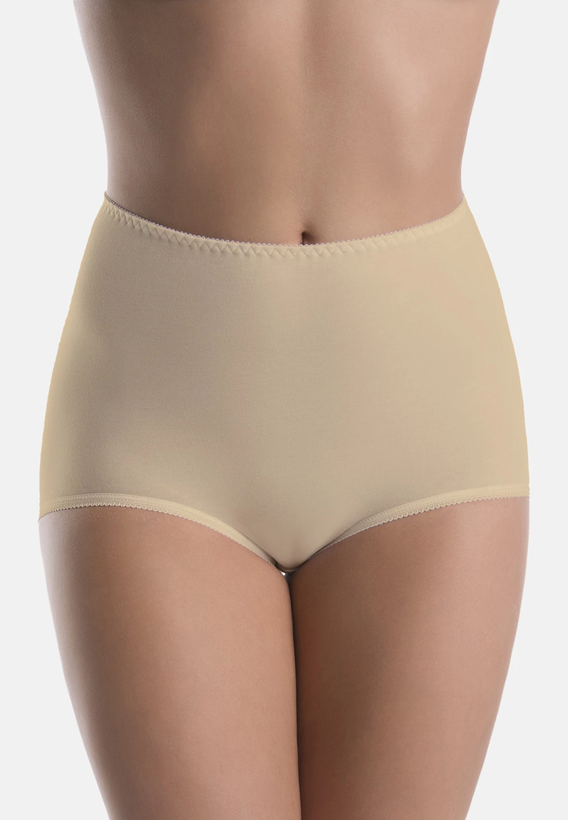 Majtki bambusowe z wysokim stanem Ori beżowe