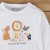 Body niemowlęce Wild Animals  z bawełny organicznej - białe