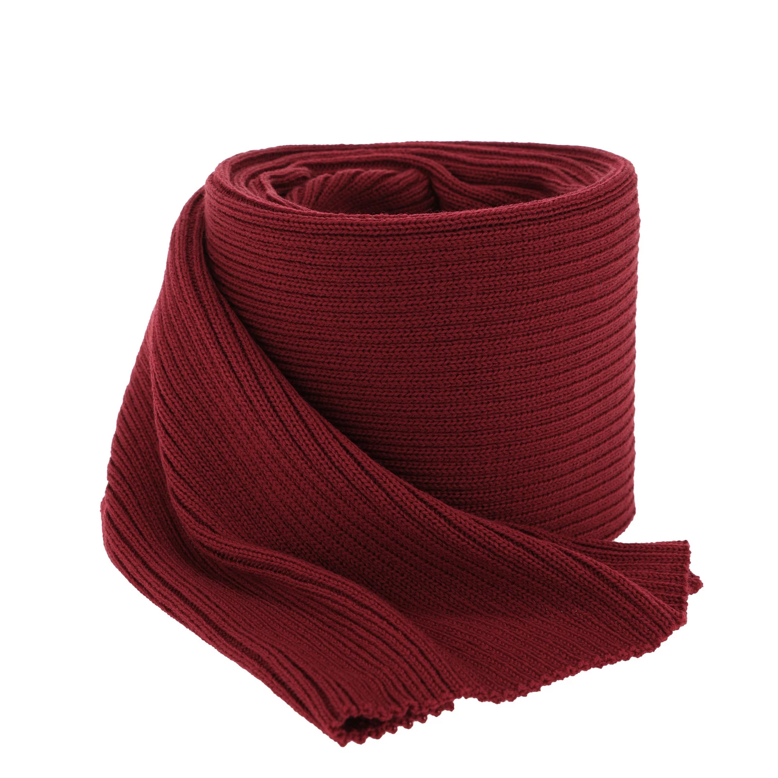 Szalik zimowy damski, bordowy, 100% wełniany merino, Jessica