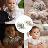 Babyono smoczek symetryczny sylikonowy 6-18 - zielony / biały