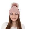 Czapka zimowa damska, różowa, z wełną merino Texa