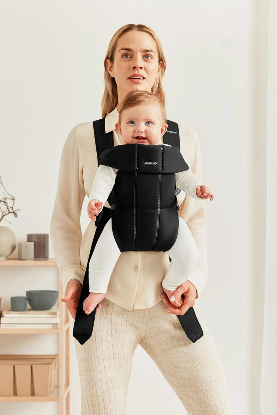 BABYBJORN MINI Woven – nosidełko, Czarny