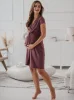 Sukienka ciążowa i do karmienia Loop krótki rękaw rose brown