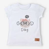 T-shirt Dziewczęcy Z Krótkim Rękawem Good Day Biały