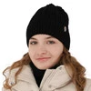 Czapka i komin dla dziewczynki zimowy komplet, czarny, 100% wełniany merino Jenny