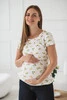 Bluzka ciążowa i do karmienia Milk Shirt krótki rękaw w cytrynki