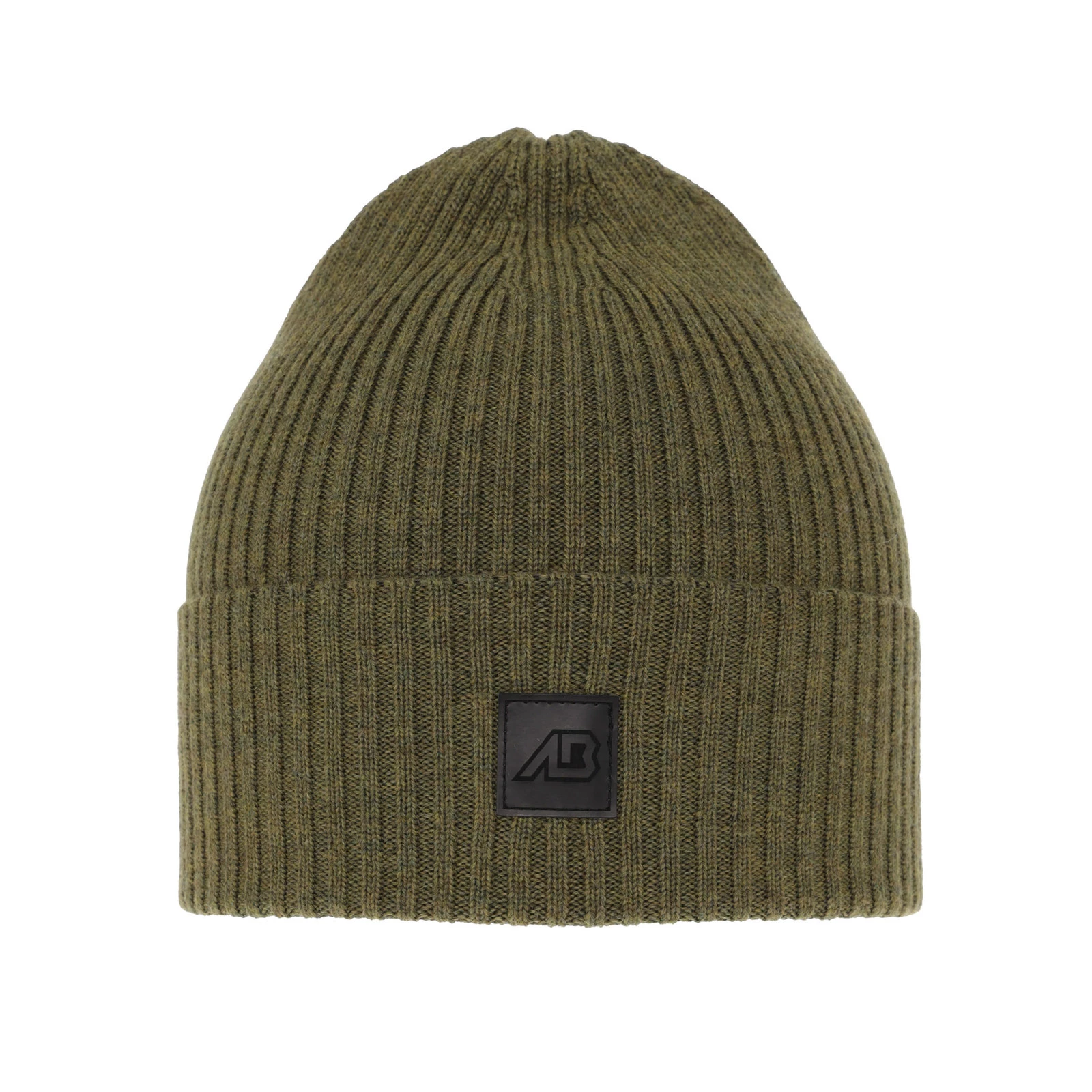 Czapka męska zimowa, zielona, 100% wełniana merino Matias