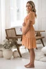 Sukienka ciążowa i do karmienia Lovely Dress brzoskwiniowa krótki rękaw