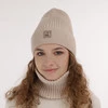 Czapka i komin dla dziewczynki zimowy komplet, wrzosowy, Georgina
