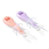 Babyono Łyżeczki Ergonomiczne Dla Dzieci - Koral i Fiolet