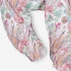 Półśpiochy Niemowlęce Magic Flowers Z Bawełny Organicznej  Print Kwiaty Różowy
