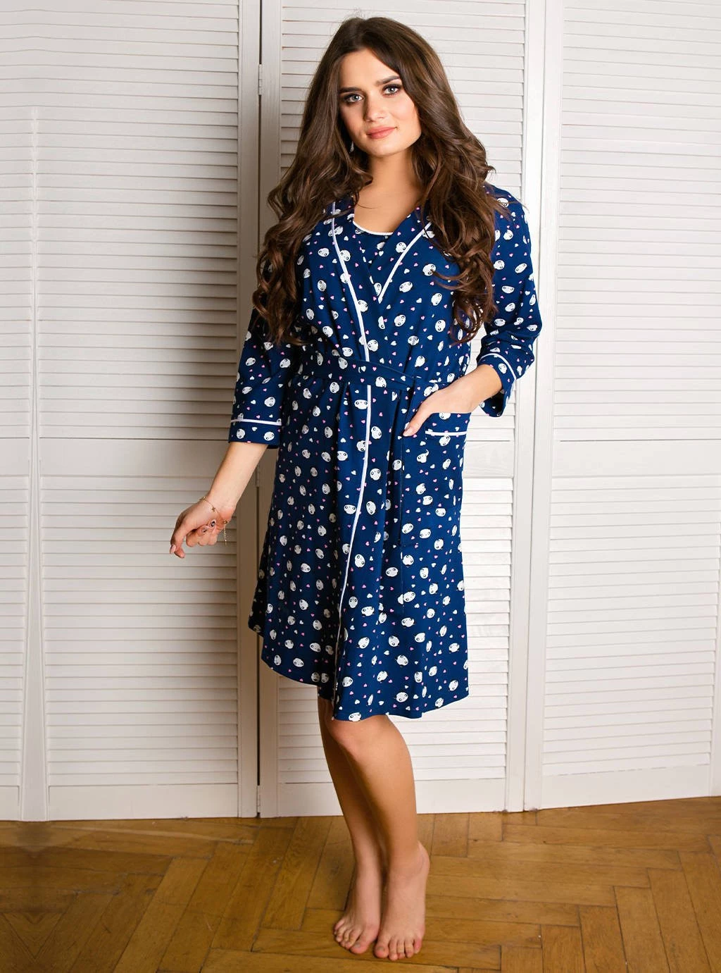 Szlafrok Damski Bawełniany Panda