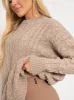 Sweter Winter warkocz - Beige