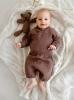Body Niemowlęce Kopertowe Dzidziuś KR Bamboo Muslin - Choco