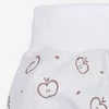 Półśpiochy Niemowlęce Happy Apples Z Bawełny Organicznej Jabłka Biały