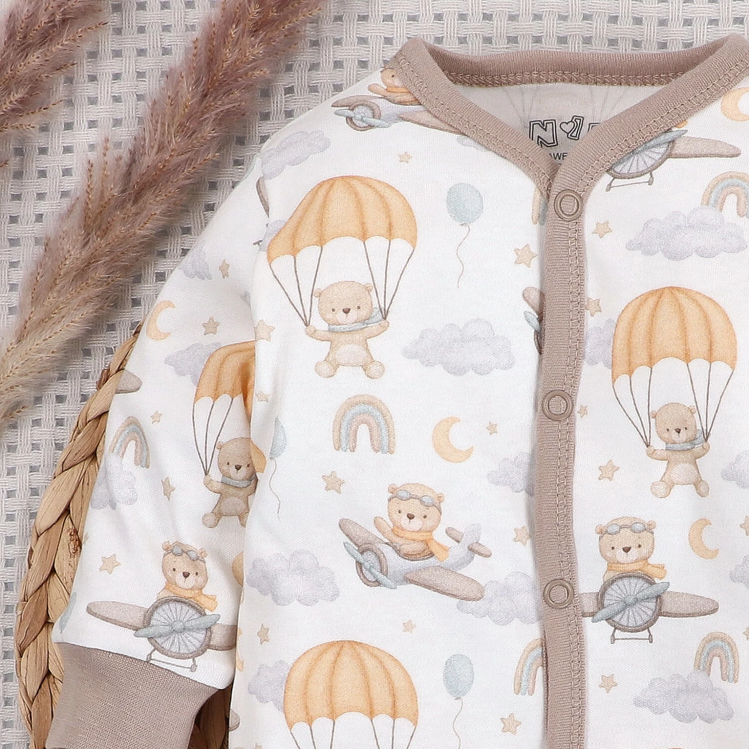 Pajac niemowlęcy SKY JOURNEY z bawełny organicznej