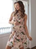 Elegancka sukienka ciążowa i do karmienia Mama MiA! pudrowy róż w kwiaty