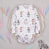 Body niemowlęce HAPPY ANIMALS z bawełny organicznej