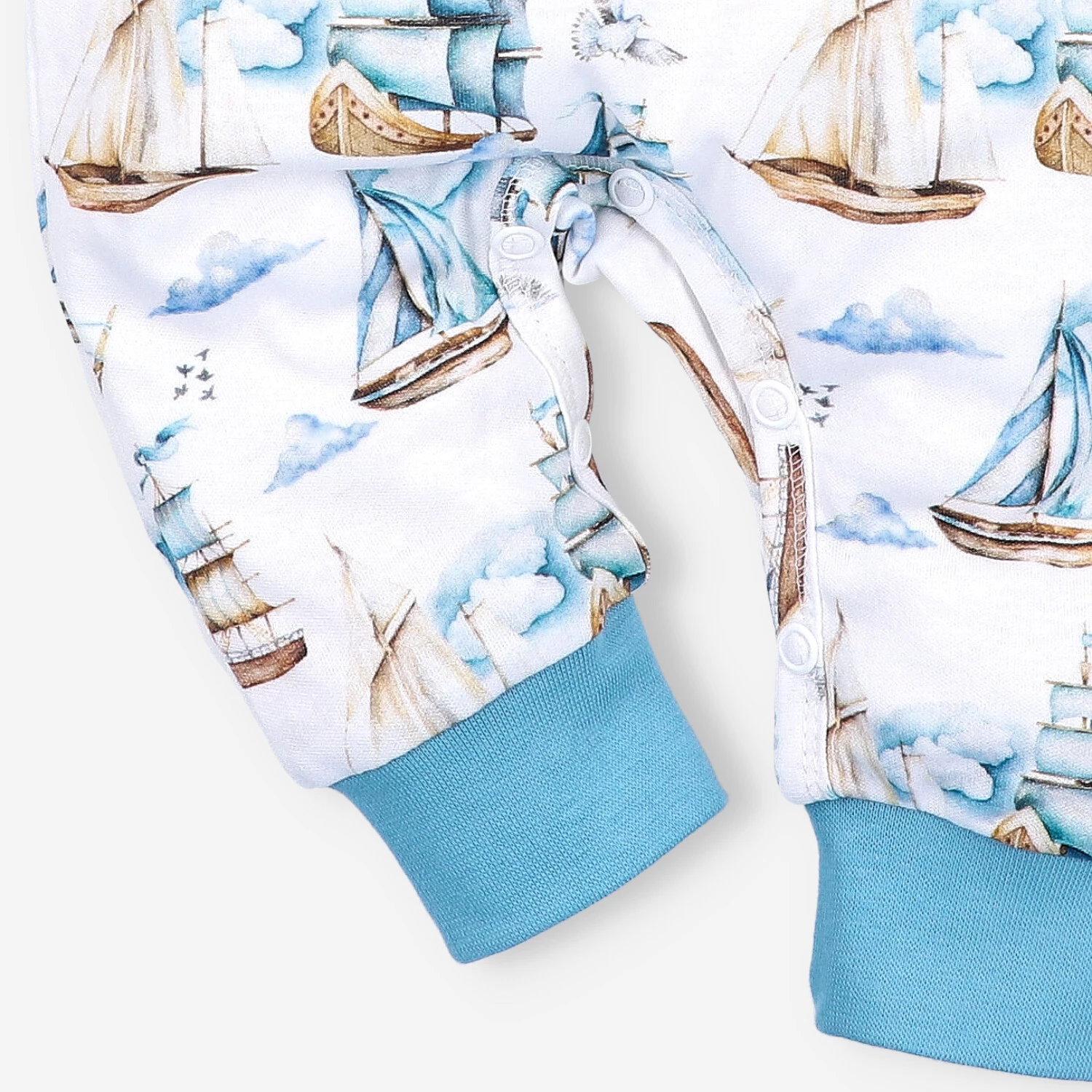 Rampers niemowlęcy SHIP z bawełny organicznej dla chłopca