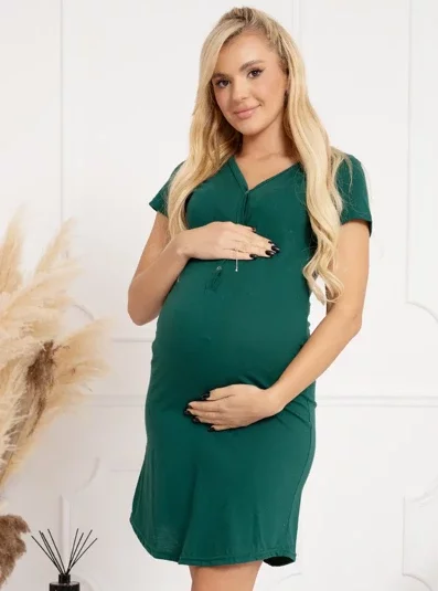 Koszula ciążowa Lisa - butelkowa zieleń