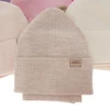 Czapka i komin dla dziewczynki jesienny, wiosenny komplet, różowy, 100% wełniany merino Magenta