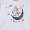 Body niemowlęce Space tour z bawełny organicznej - białe