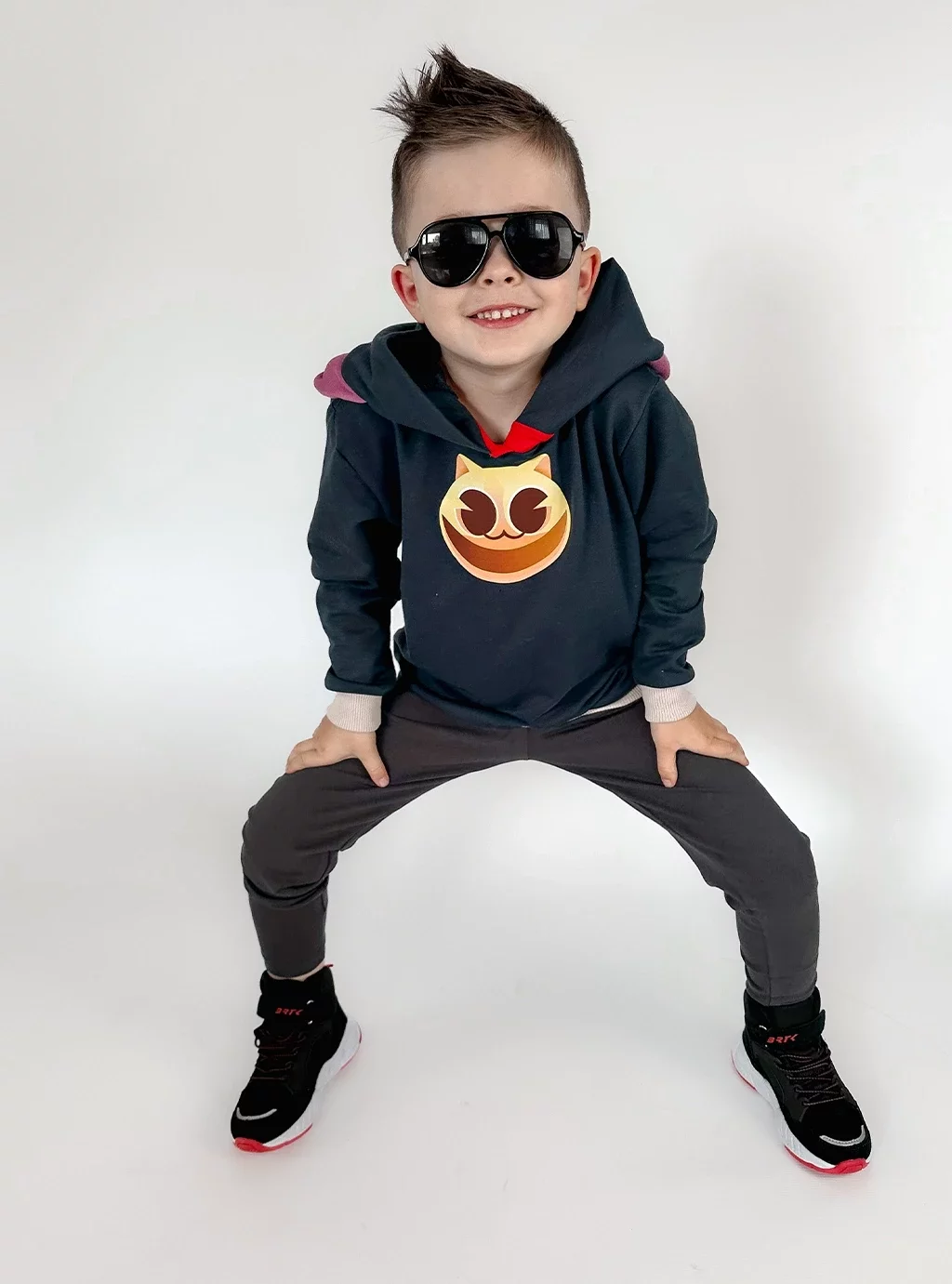 Bluza Dziecięca Brawl Stars - Kit Z Nadrukiem Emoji Z Kapturem