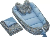 Kokon Niemowlęcy Do Spania Velvet Kamyczki/Jeans