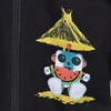 Czarna bluza niemowlęca Summer Robots  z bawełny organicznej dla chłopca