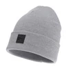 Czapka zimowa męska, dwuwarstwowa, jasnoszara, 100% wełniana merino, Flims