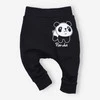 Dresowe spodnie niemowlęce Panda z bawełny organicznej dla chłopca