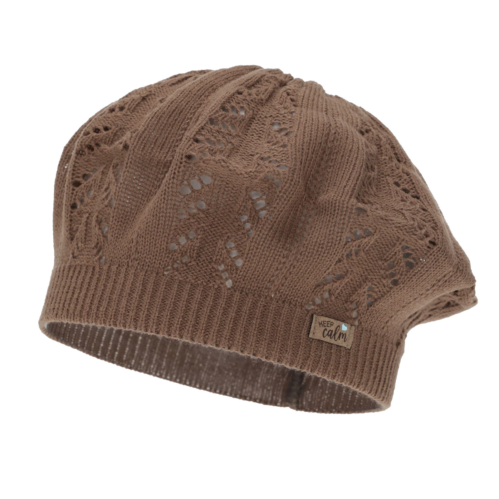 Beret dla dziewczynki jesienny, wiosenny, brązowy Kevira