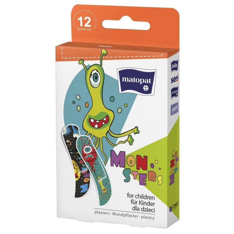 Happy Plastry Monsters 12Szt