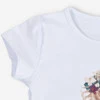 T-shirt Dziewczęcy Z Krótkim Rękawem Syrenka Biały