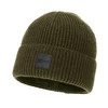 Czapka zimowa męska khaki100% wełniana merino Iron