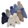 Czapka zimowa dla chłopca, niebieska, 100% wełniana merino, podszyta wełnianym polarem, wiązana Tacco