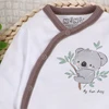 Białe body kopertowe SWEET KOALA z bawełny organicznej