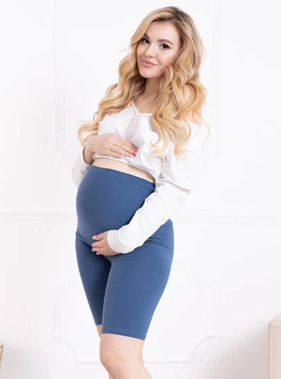 Legginsy Ciążowe Kolarki - Indygo