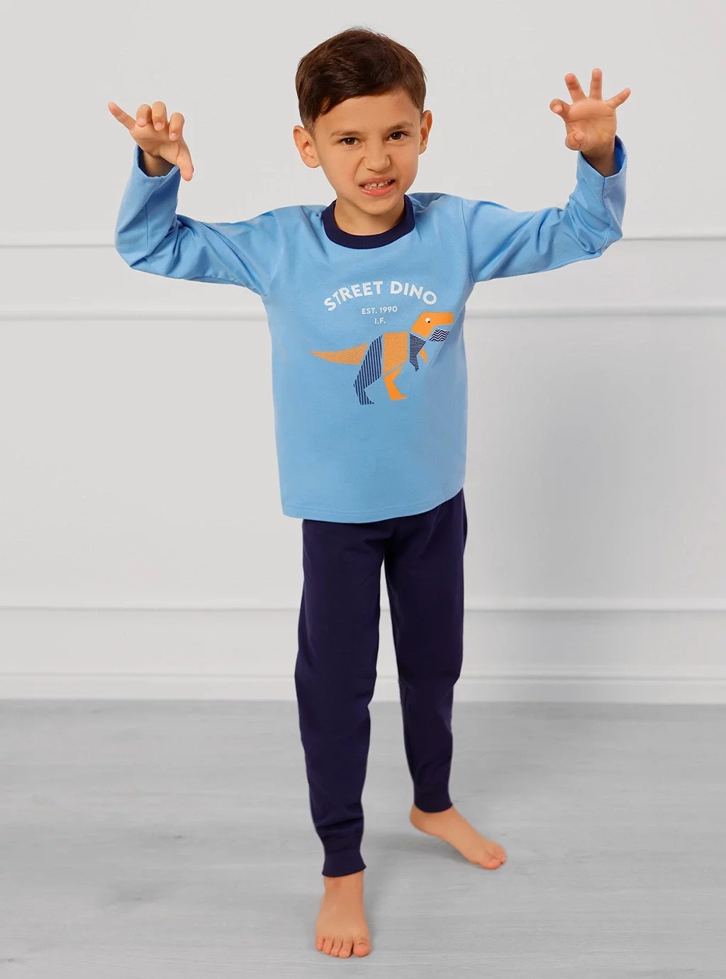 Rex piżama chłopięca - Niebieska