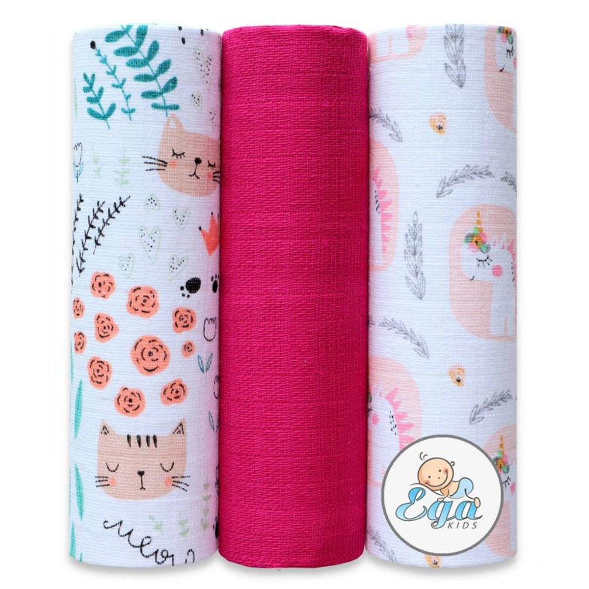 Egakids Trójpak Pieluszek Tetrowych Zestaw Nr2