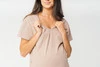 T-shirt do karmienia OVERSIZE LOVE kawa